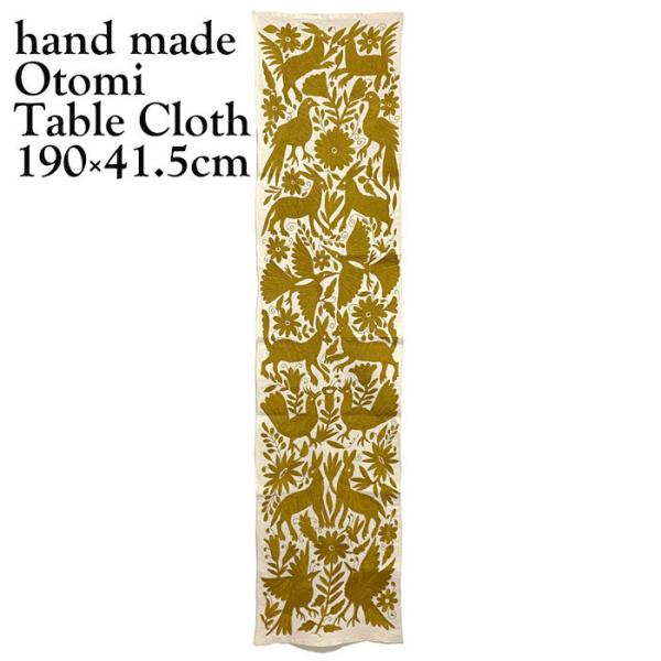 MEXICAN OTOMI HANDEMBROIDERED オトミ刺繍 テーブルクロス 189×40