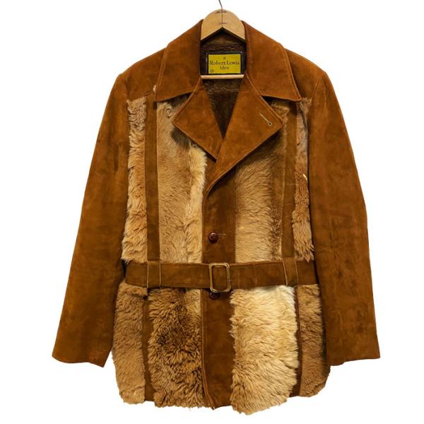 USED 60's ROBERT LEWIS IDEA KANGAROO FUR SUEDE JACKET/38