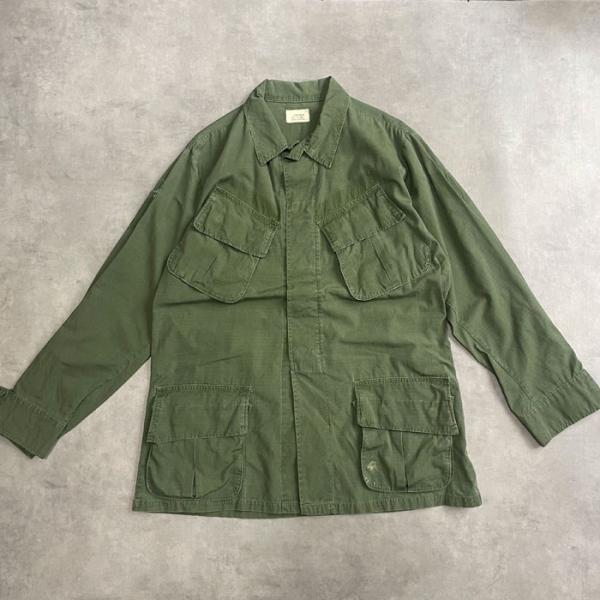 60s US ARMY 4th Jungle Fatigue Military Jacket/Medium-Regular 60