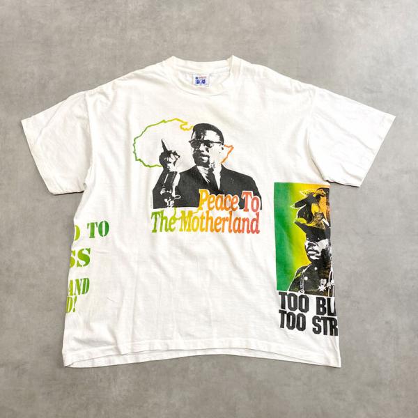 90's MALCOM X T-SHIRTS Made in USA マルコムX Tシャツ : NAVIE