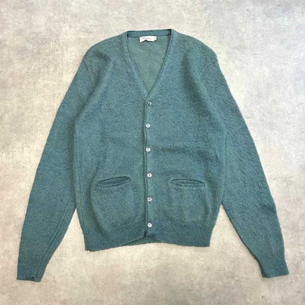 himalaya 60s ビンテージ ボーダー モヘア カーディガン 50s 60's THE MOONSHINER KNIT by himalaya MOHAIR CARDIGAN/M