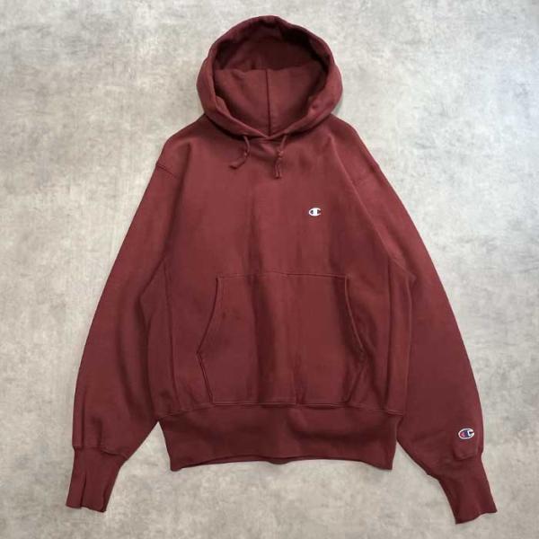 90's Champion Reverse Weave Parka BURGUNDY/M Made in USA