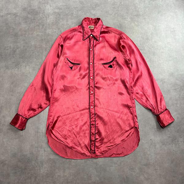 30-40's Levi's RODEO SHIRTS PINK/141/2 30-40年代 リーバイス ロデオ