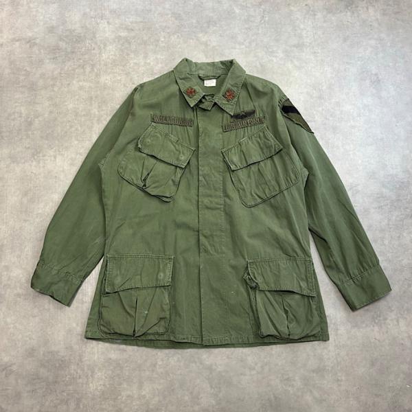 60s US ARMY 3rd Jungle Fatigue Military Jacket MEDIUM-REGULAR 60