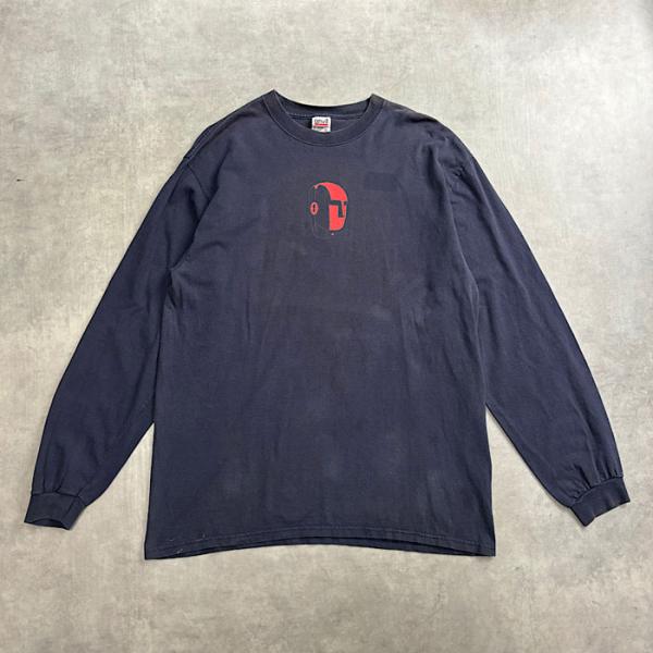 00's PEARL JAM Binaural Head Long Sleeve T-SHIRT Made in USA NAVY