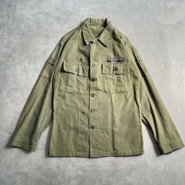 40s米軍 M－43HBT ヘリンボーンジャケット13スターボタン38R 40's U.S.ARMY M-43 HBTジャケット 13スターボタン 表記(38R