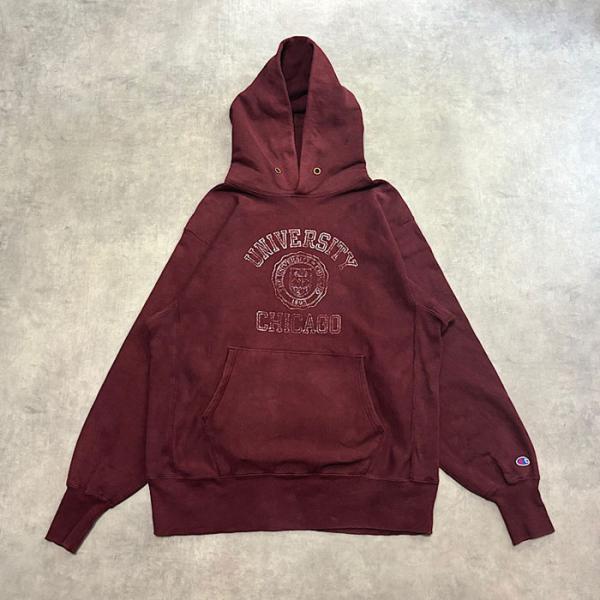 90's Champion Reverse Weave Sweat Hoodie Made in USA L/BURGUNDY 90