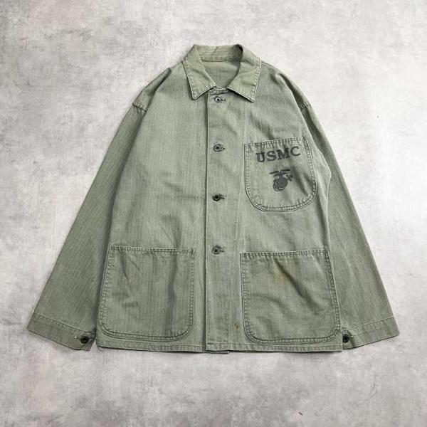40s アメリカ海兵隊　USMC P47 HBT jacket 40's USMC P-47 HBT Jacket | ミリタリージャケット - 古着屋