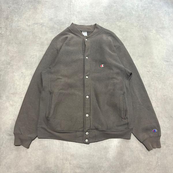 90s チャンピオン　リバースウィーブ　スナップボタン 90's Champion Reverse Weave Snap Botton Made in USA L/GRAY 90年代