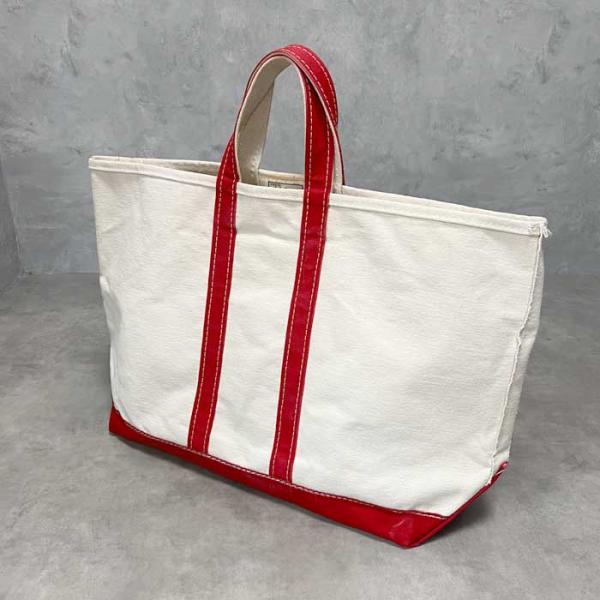 L.L.Bean 80'S L.L.BEAN TOTE BAG Made in USA RED/NATURAL 80年代