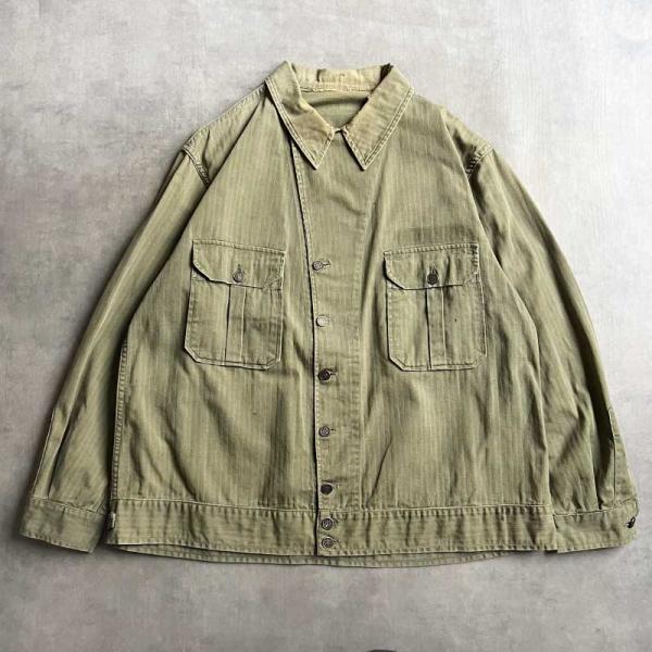40's U.S ARMY M-41 13 Star Botton HBT Jacket Size 46R 40年代