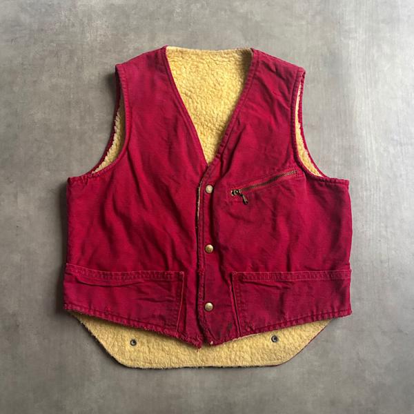 60's CARTERS Duck Vest/RED 60年代 カーターズ ダック ボア ベスト