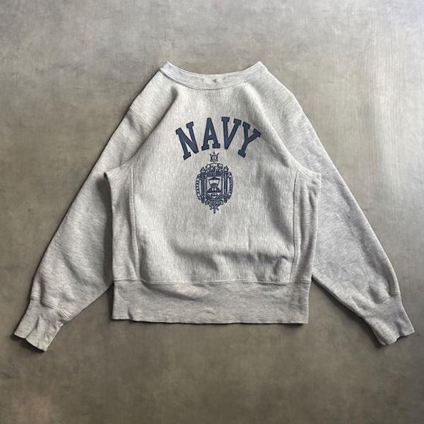 80'S U.S NAVY Champion Reverse Weave Sweat Shirt Made in USA S