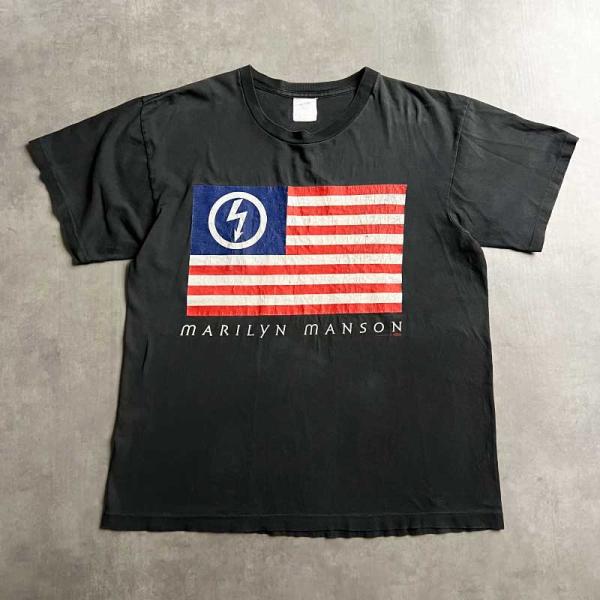 90s Marilyn Manson マリリンマンソンUSA製 コピーライトあり 90'S MARILYN MANSON American by Birth Antichrist Choice T-Shirts