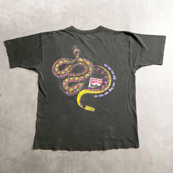90'S MARLBORO Snake Pass T-Shirts BLACK 90年代 マルボロ スネーク