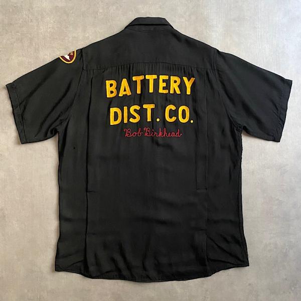 60'S KING LOUIE CHAIN STITCH BOWLING SHIRTS BLACK/M 60年代