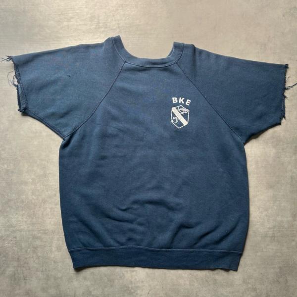 60'S ARTEX Raglan Short Sleeve Sweat Shirts NAVY Made in USA 60
