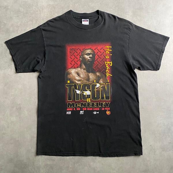 マイク・タイソン Tシャツ 1995年12月16日 XL ブラック マイク・タイソン レトロ風Tシャツ Tシャツ mukai tokuda 通販