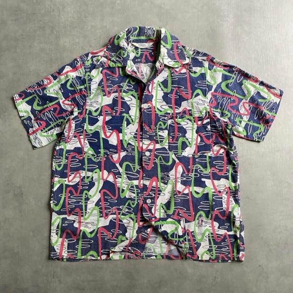 スペシャル 50s〜 pilgrim ピルグリム ロックシャツ アート 日の丸 Pilgrim（ピルグリム） 50'S PILGRIM Seersucker Atomic Pattern Short