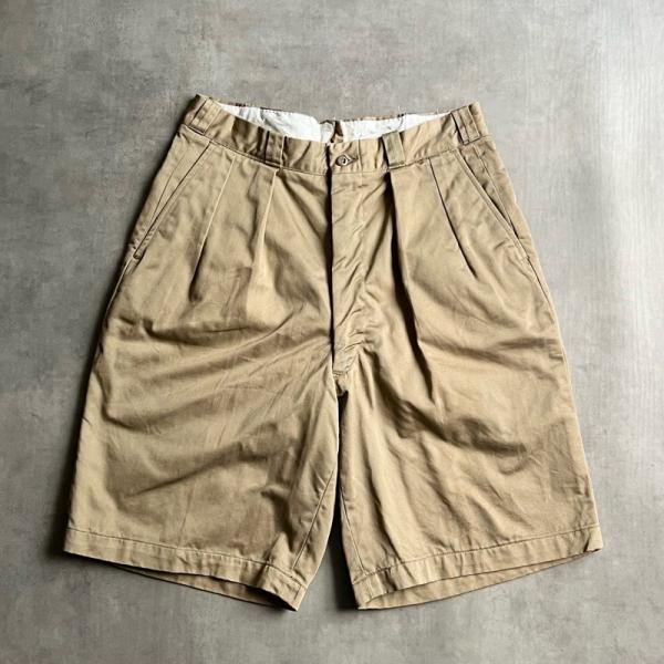 VINTAGE 50'S U.S ARMY CHINO SHORTS W32/REGLAR KHAKI ヴィンテージ