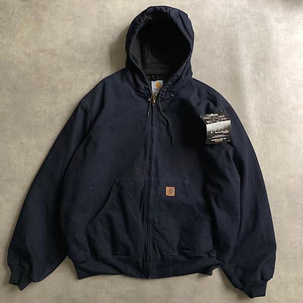 00's CARHARTT Active Jacket Dead Stock NAVY/XL Made in Mexico