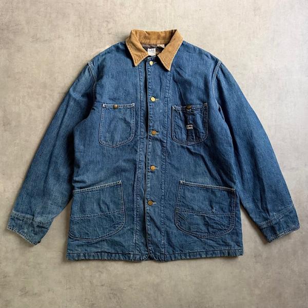 70's Lee 81-LJ Blanket Lined Denim Chore Jacket Made in USA 身幅63
