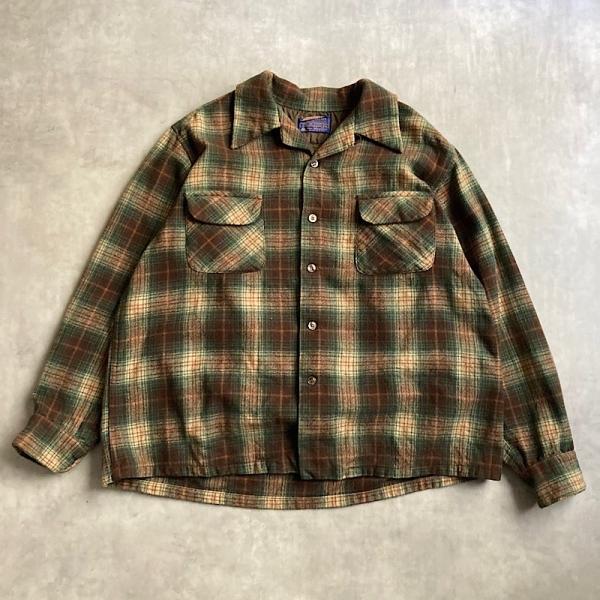 70's PENDLETON ペンドルトン オープンカラーシャツ ウール PENDLETON（ペンドルトン） 70's PENDLETON Wool Open Collar Box