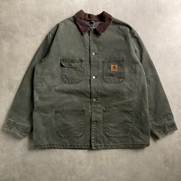【値下げ】Carhartt チョアコート モス色 XL Carhartt（カーハート） 00's CARHARTT MICHIGAN CHORE JACKET MOS/XL