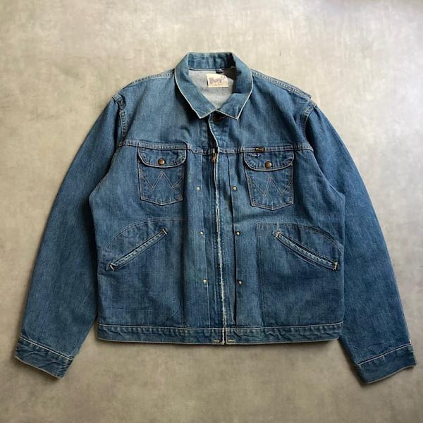 Wrangler 60s 24mjz 後期型 46 USA デニムジャケット希少 60's WRANGLER 24MJZ Denim Jacket Made in USA 48 60年代 ラングラー