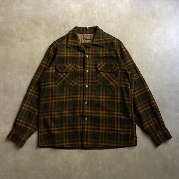 60's PENDLETON Wool Check Board Shirt Made in USA 60年代 ペン