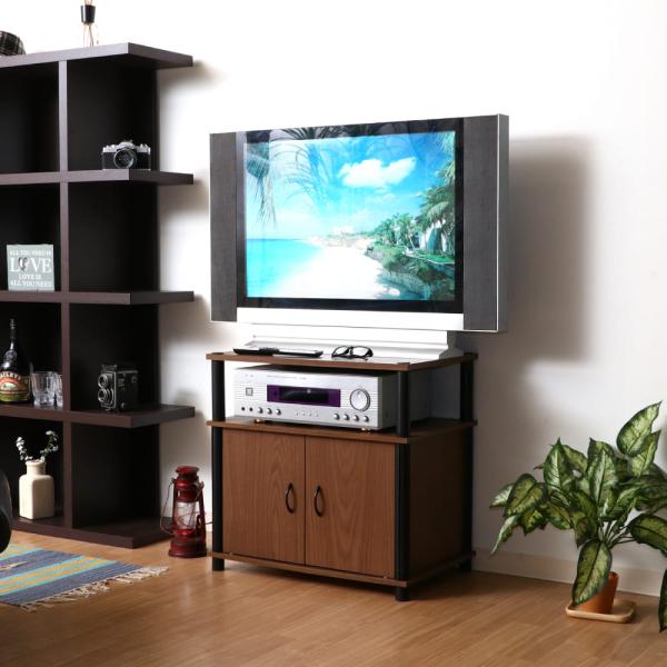 テレビ台 ローボード テレビボード テレビラック TV台 TVラック 収納 ハイタイプ 高い 薄型 小型 小さい 幅60 ブラウン ブラック