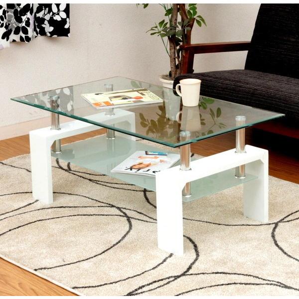 センターテーブル ローテーブル おしゃれ 北欧 木製テーブル 安い 一人暮らし ディスプレイ 棚付き 白 ガラス リビングテーブル Kag Navio 通販 Yahoo ショッピング