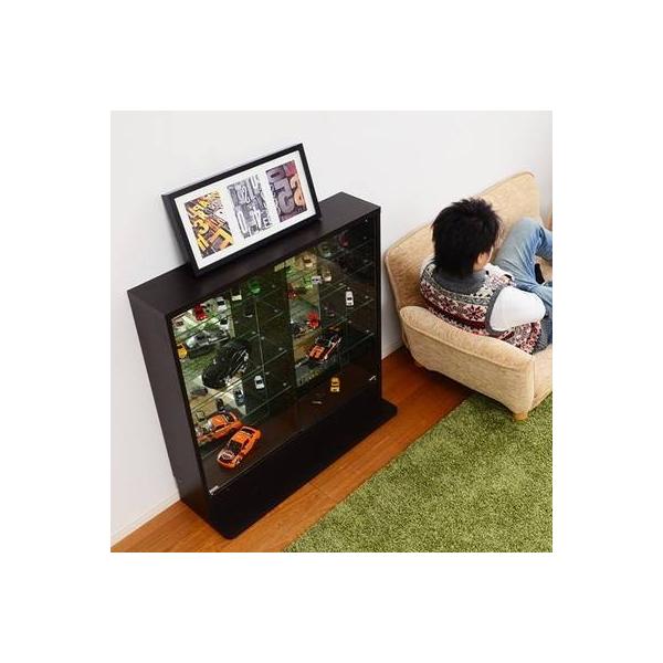 [Release date: February 15, 2026]明日着く あす着く コレクションケース ラック ガラス棚 キャビネット 大容量 木製 5段 頑丈 業務用 展示用 扉 薄型 ロータイプ 横型 スリム 収納 幅90 高さ90 ...