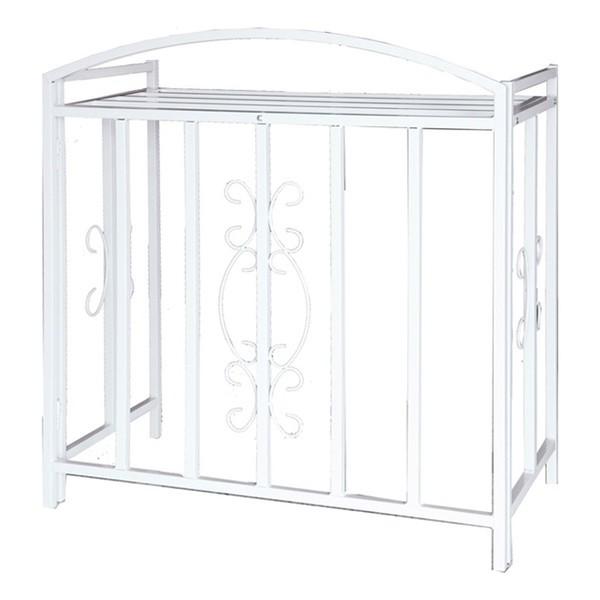 室外機カバー アイアン おしゃれ 安い 収納 棚 効果 夏 節電 省エネ 日よけ フラワースタンド 花台 花瓶台 鉢置き台 北欧 アイボリー 幅90 奥行43 Kag Navio 通販 Yahoo ショッピング