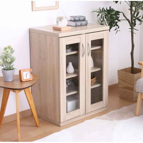 食器棚 おしゃれ 北欧 安い キッチン 収納 棚 ラック 木製 大容量 カップボード ダイニングボード ホワイトウォッシュ 幅60 奥行40 高さ80 Kag Navio 通販 Yahoo ショッピング