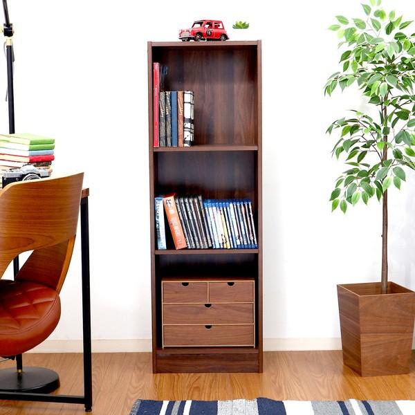 本棚 おしゃれ 北欧 安い 収納 整理 棚 ラック 大容量 子供 シェルフ 書棚 単行本 コミック 文庫本 漫画 マンガ Cd Dvd マガジンラック ブラウン 幅42 奥行29 Kag Navio 通販 Yahoo ショッピング