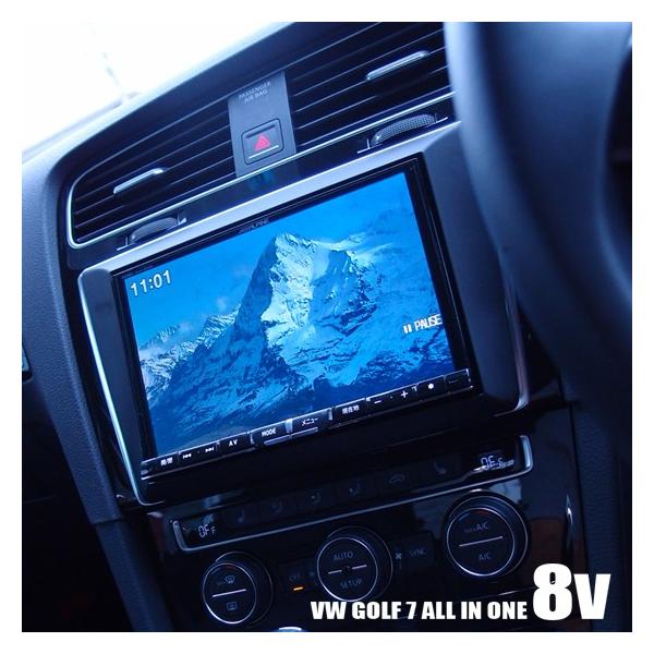 Atlwe G7 ナビ男くん 店 カーナビ カーav 市販av一体型カーナビ取付キット ナビ男くんオリジナル 自動車 フォルクスワーゲン ゴルフvii専用