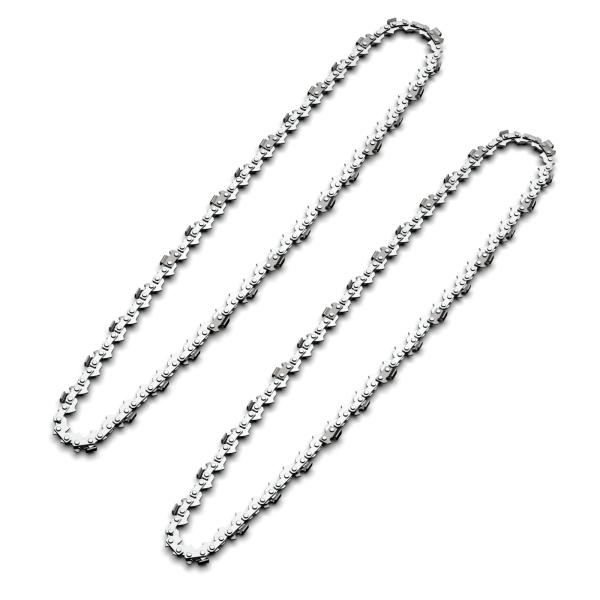 高硬度焼き入れソーチェン、 驚愕な鋭さを持つソーチェンは深焼入れ技術 で造られ、長時間に使用しても裂けない高耐久性も実現します。  【製品仕様】4インチ：1/4”ピッチ、28コマ、14Ｔカッター6インチ：1/4”ピッチ、37コマ、18Ｔカッ...