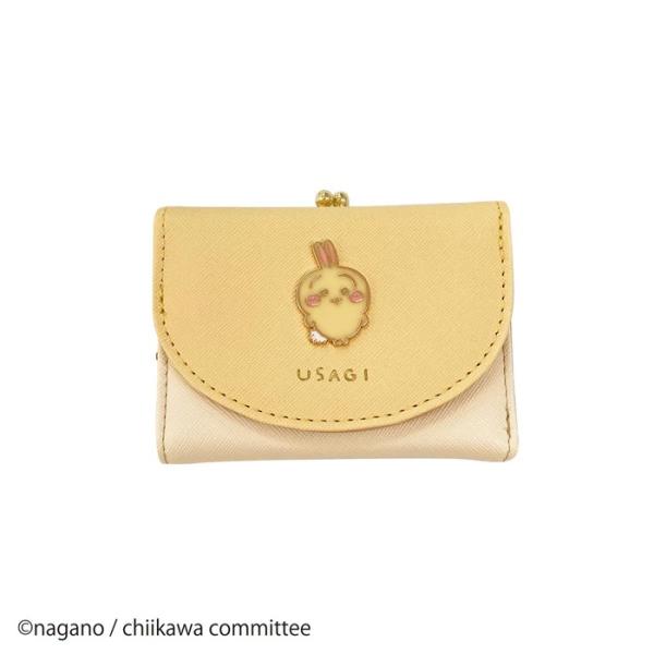 ちいかわ うさぎ 財布 バッジ口金財布　メール便なら何個でも220円で全国へ　二つ折り 小銭入れ さいふ お財布 ハチワレ サイフ くりまんじゅう 公式 グッズ