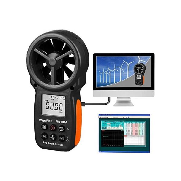 Handheld Anemometer HVAC Anemometer RQ-866A, Air Flow Meter CFM Meter with USB  Connect to PC, Wind Meter for Measuring Wind Speed Temperature/並行輸入  :B09H5JQCKZ:NBshopping 通販 