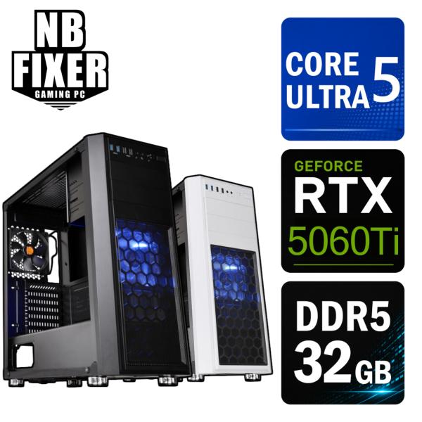 ゲーミングPC Core Ultra 5 225F / RTX5060Ti / メモリ32GB / SSD 1TB / Windows11 home / ゲーミングパソコン / パソコン / デスクトップPC / 新品 / H26