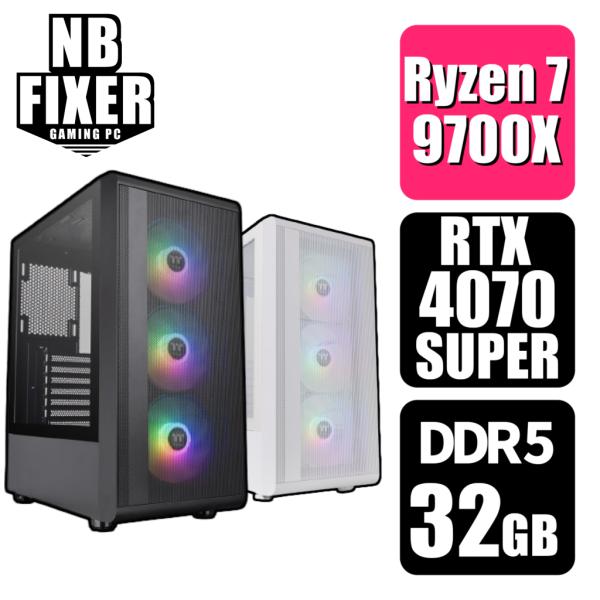 【新品】高性能ゲーミングPC RTX4070 RYZEN7 9700x nbfixer_r77r5gvj