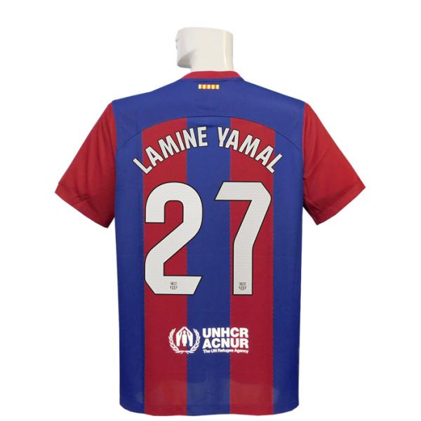 美品　23-24 ラミン・ヤマル　バルセロナ　NIKE ユニフォーム　正規品 楽天市場】○FCバルセロナ 23-24 ホーム 半袖 ユニフォーム No.27