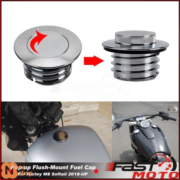 並行輸入品】 ポップアップ式埋め込み型燃料キャップ ハーレー M8