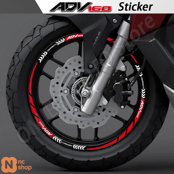 【並行輸入品】 バイク ステッカー ホイールリム デカール ストライプテープ ハブアクセサリー 防水 ホンダ ADV 160 ADV160