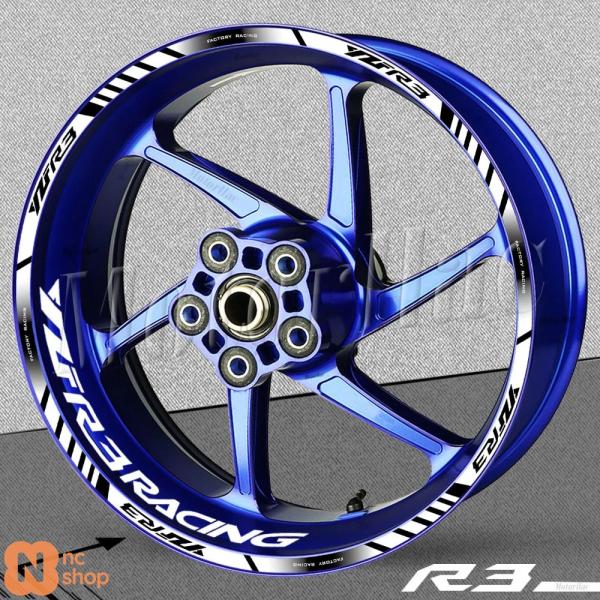 並行輸入品】 反射材付きバイク用ホイールリムステッカー 17インチハブ