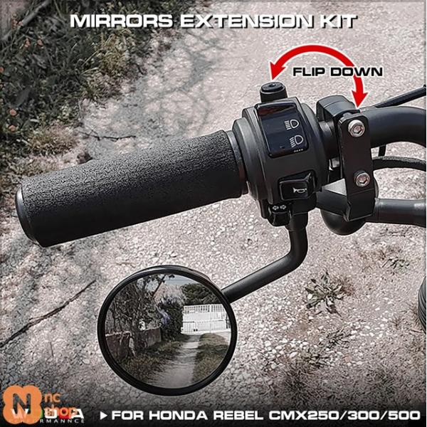 ホンダ レブル CMX 250 300 500 REBEL250 ミラー エクステンション 