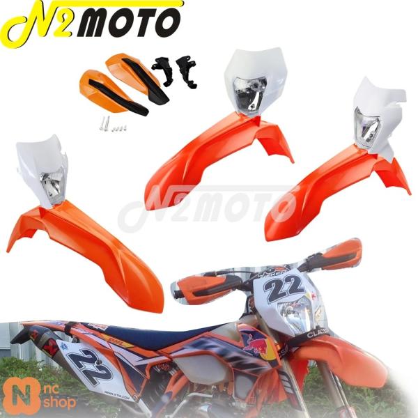 KTM ヘッドライト ショートフェンダー モタード Amazon | バイク ヘッドライト 66W K.T.M. led オフロードヘッド