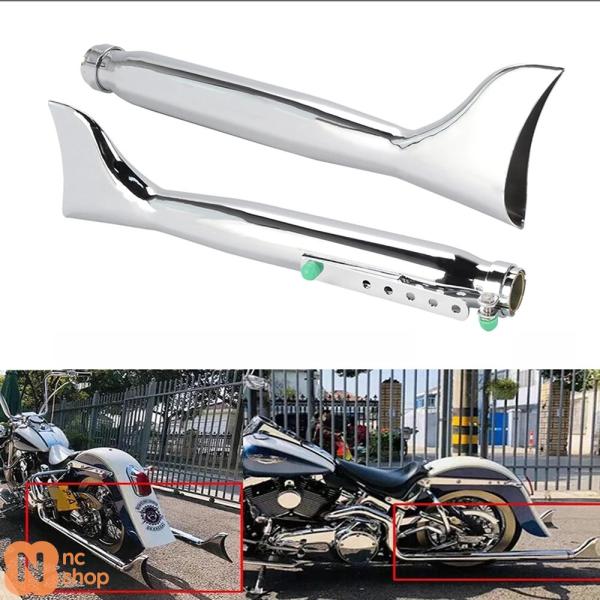並行輸入品】 汎用 サイドバイクマフラーフィッシュテール レース