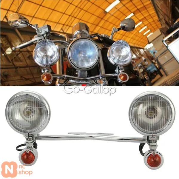 【並行輸入品】 ヤマハ V-STAR XVS 650 950 1100 カスタム シルバラード/スズキ ブルバード イントルーダー ヴォルシア マラダー パスライトバー ウィンカー